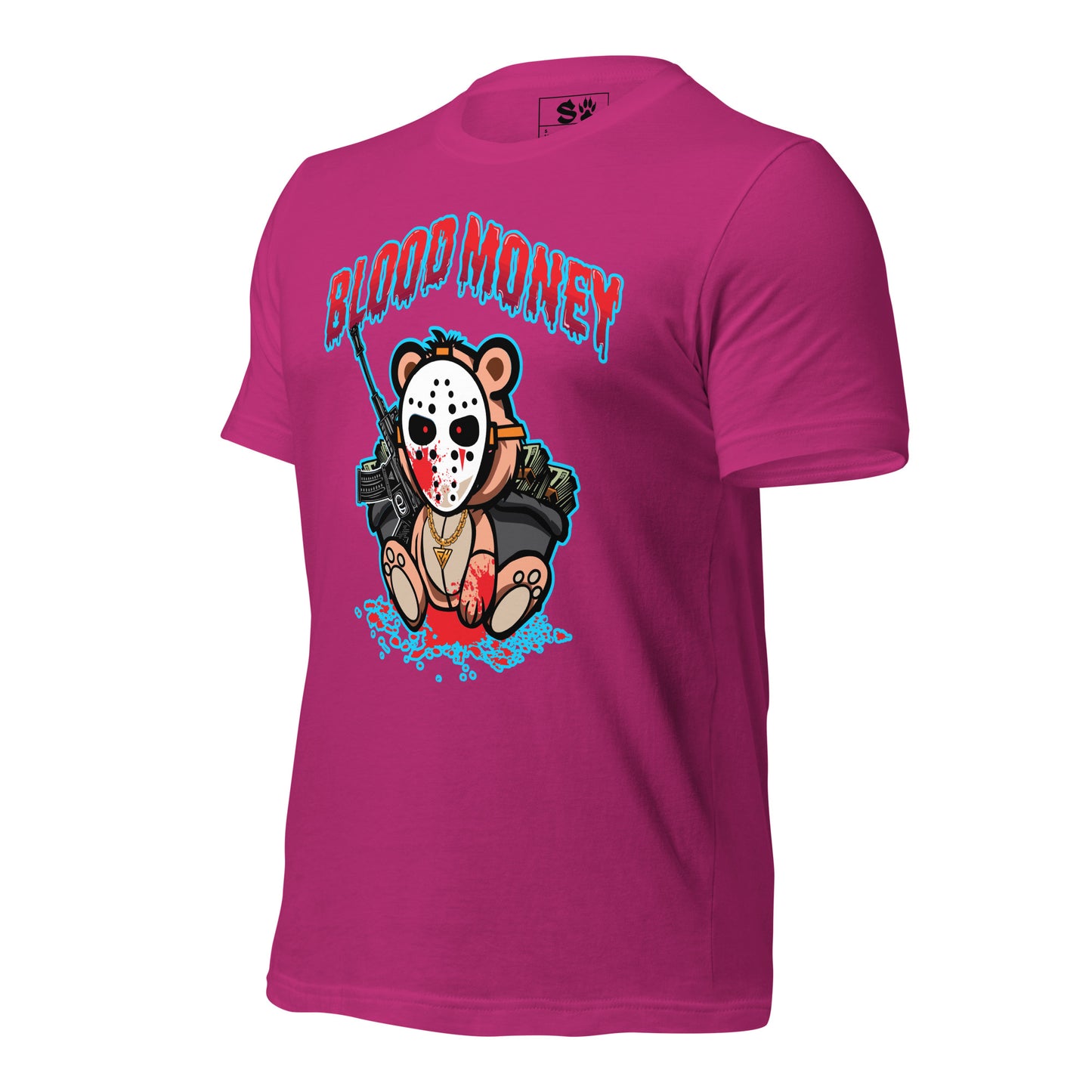 Blood Money Masked Bear Unisex t-shirt