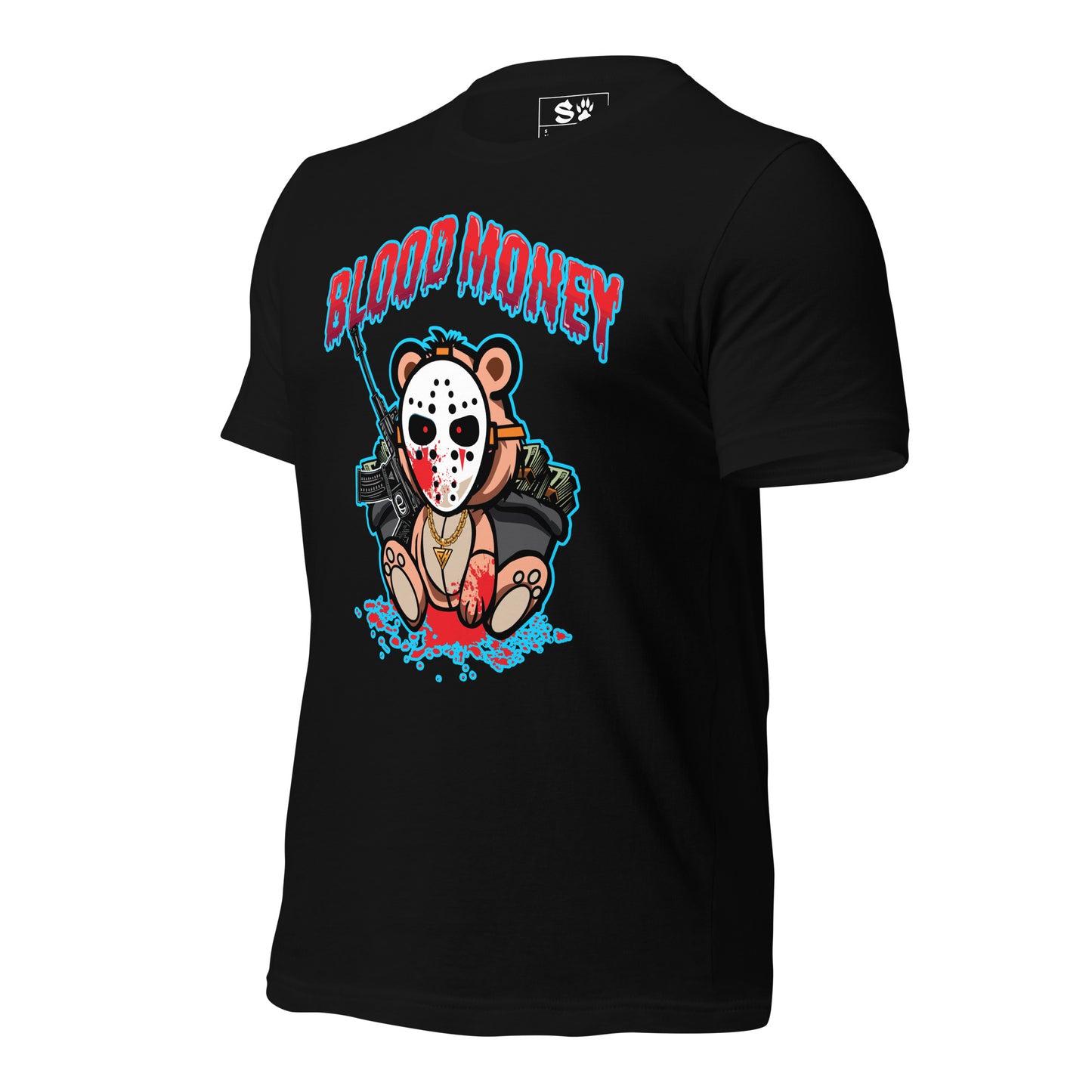 Blood Money Masked Bear Unisex t-shirt