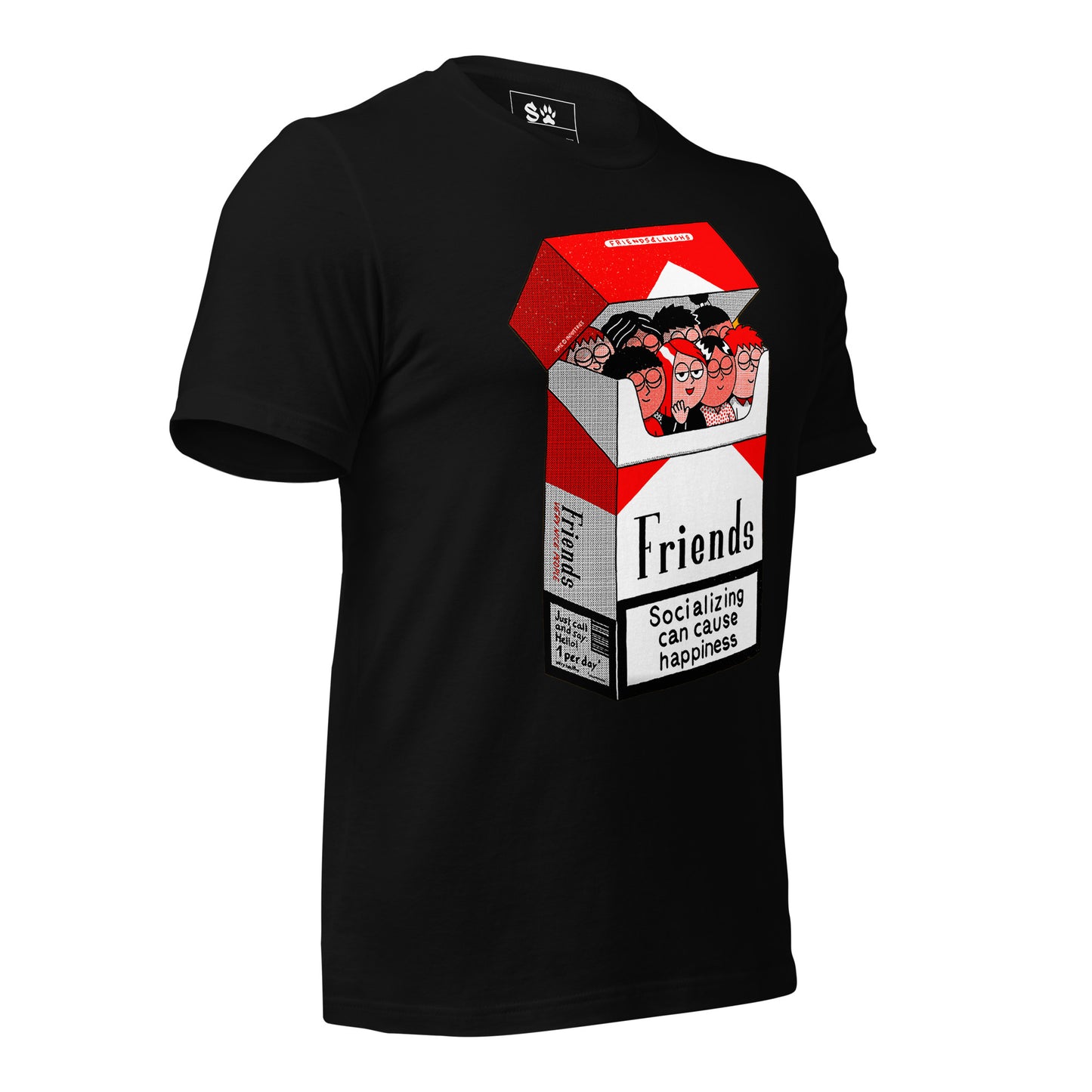 Friends Socializing can cause Happiness Unisex t-shirt