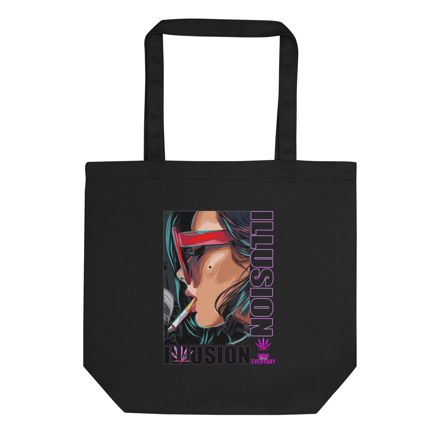 Illusion Woman Smoking eco Tote Bag Eco Tote Bag