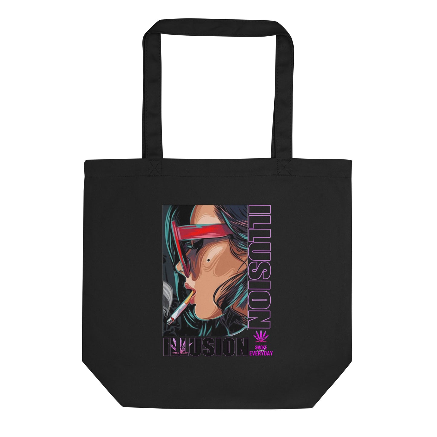 Illusion Woman Smoking eco Tote Bag Eco Tote Bag