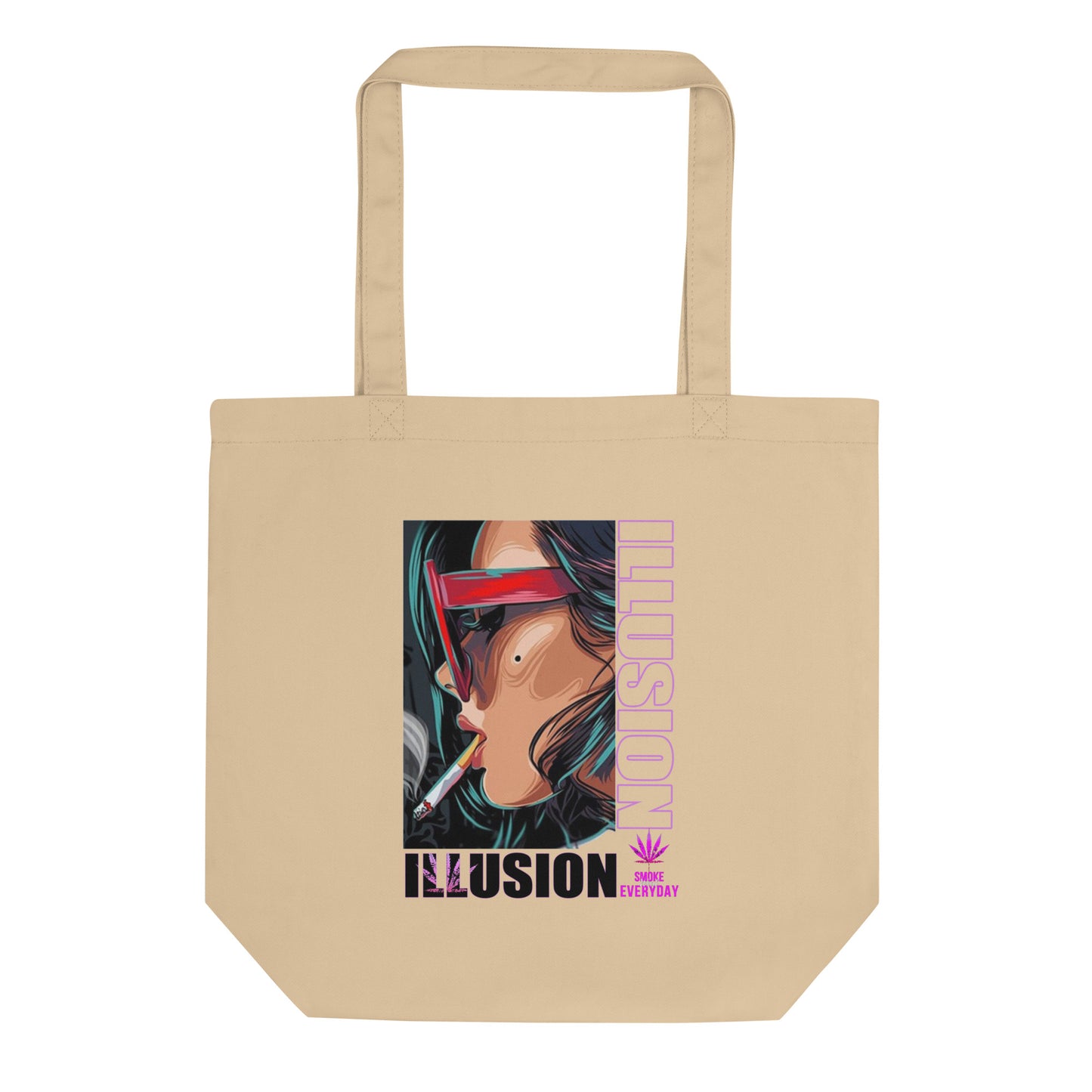 Illusion Woman Smoking eco Tote Bag Eco Tote Bag