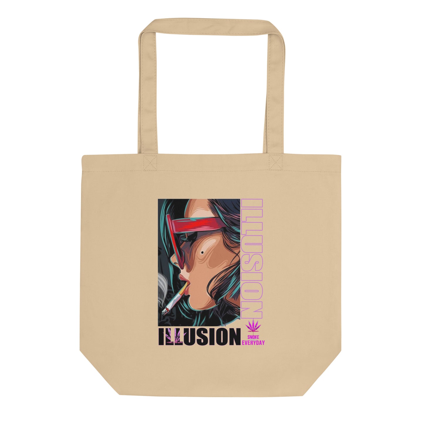 Illusion Woman Smoking eco Tote Bag Eco Tote Bag