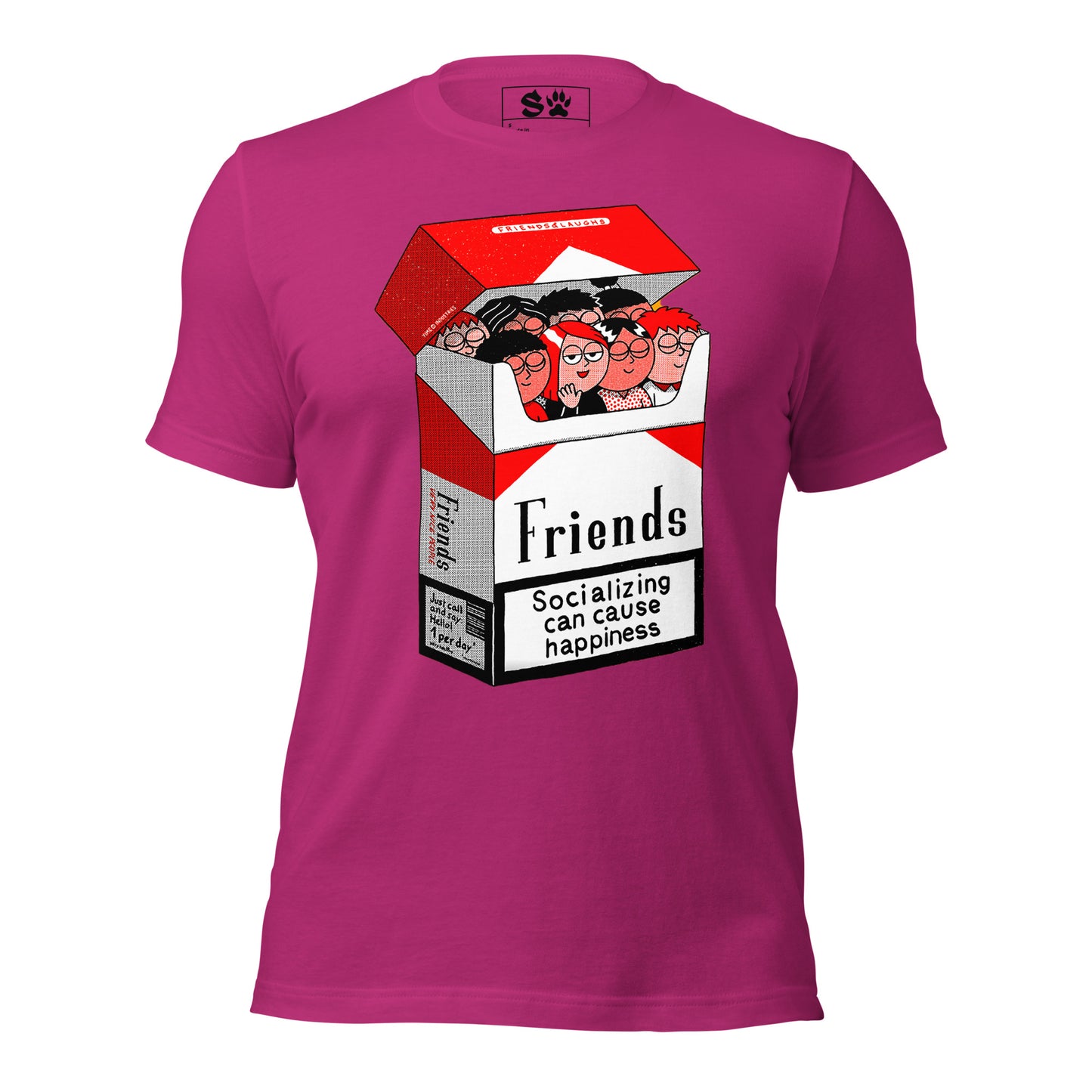 Friends Socializing can cause Happiness Unisex t-shirt