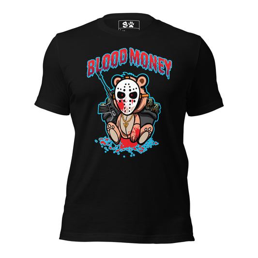 Blood Money Masked Bear Unisex t-shirt