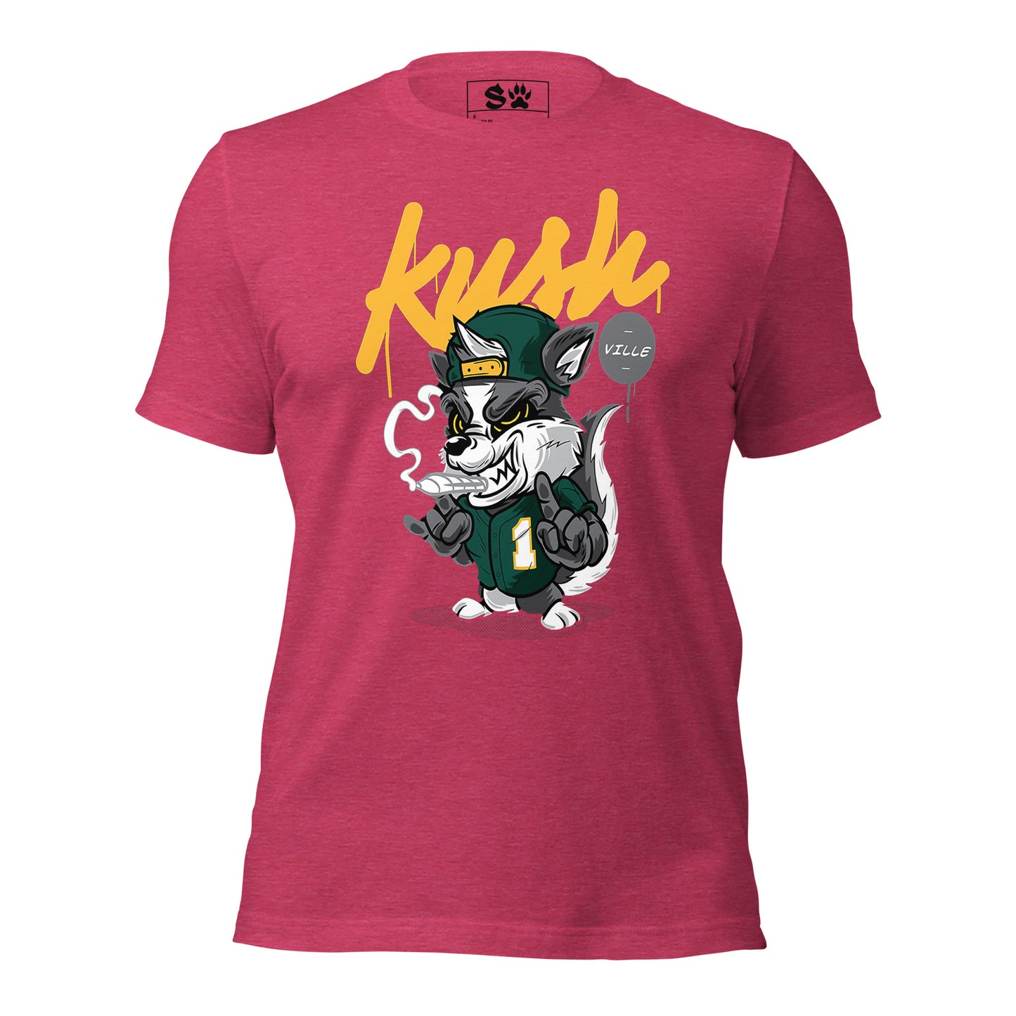 Kush Smoking Wolf Unisex t-shirt