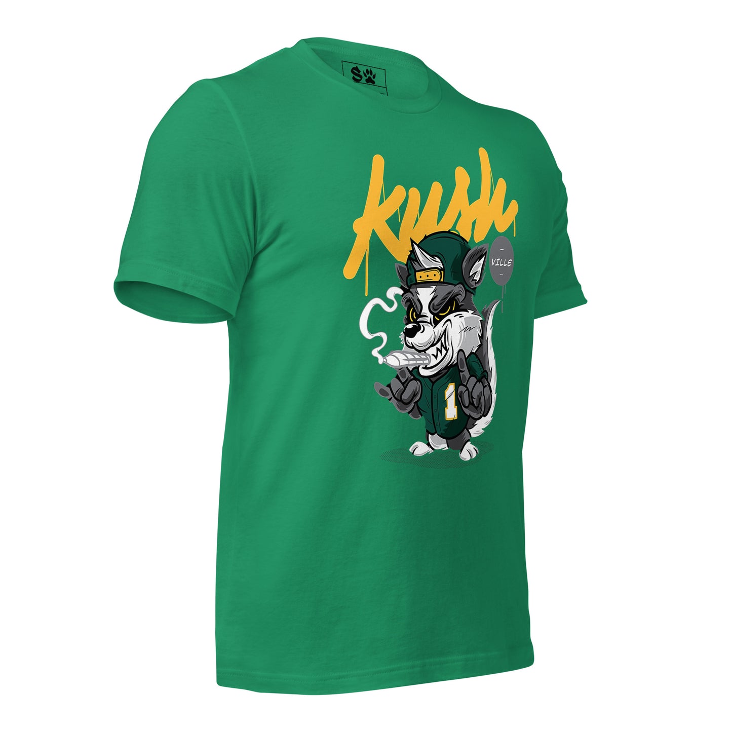 Kush Smoking Wolf Unisex t-shirt