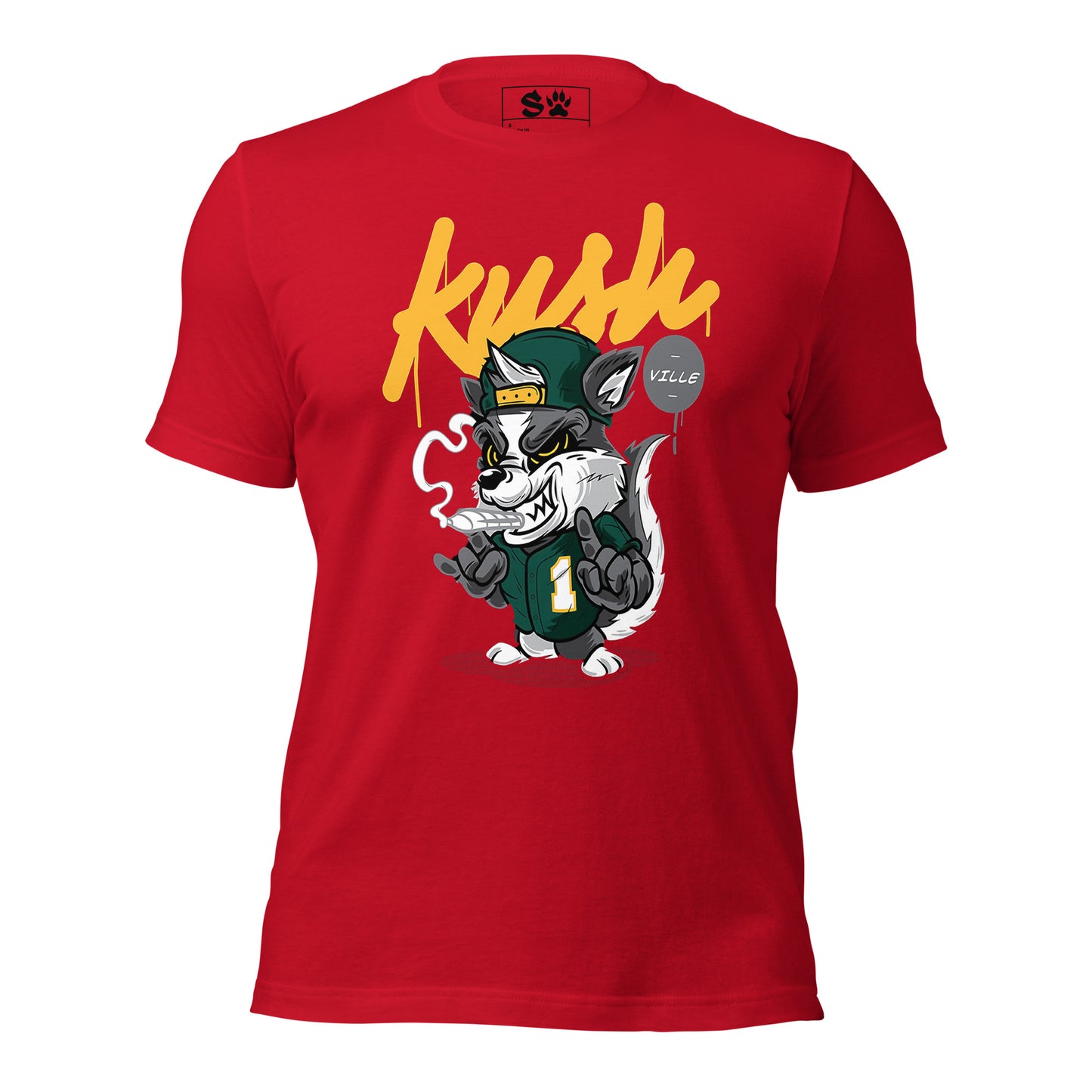 Kush Smoking Wolf Unisex t-shirt