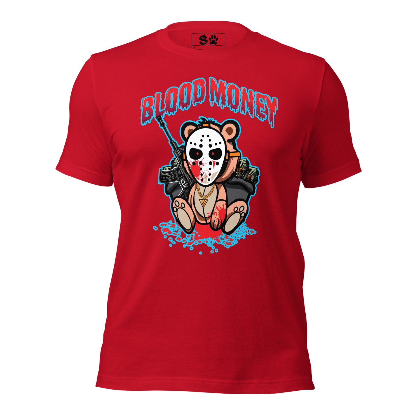 Blood Money Masked Bear Unisex t-shirt