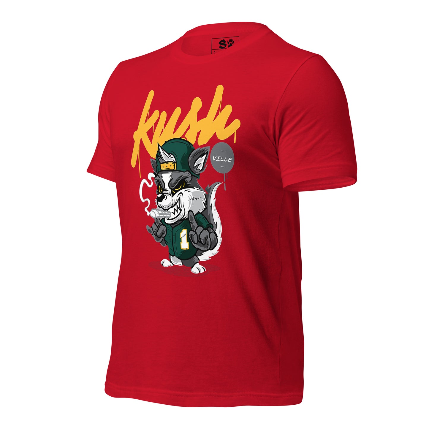 Kush Smoking Wolf Unisex t-shirt