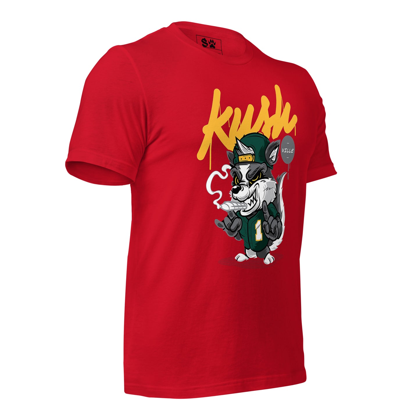 Kush Smoking Wolf Unisex t-shirt