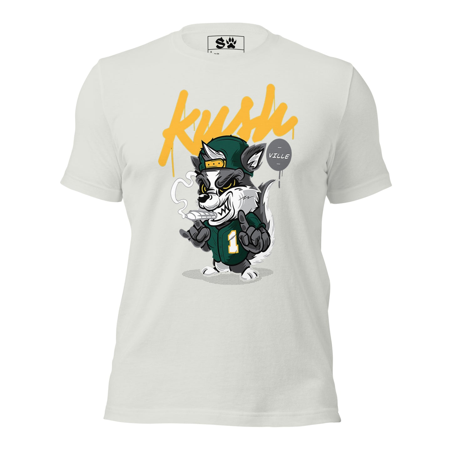 Kush Smoking Wolf Unisex t-shirt