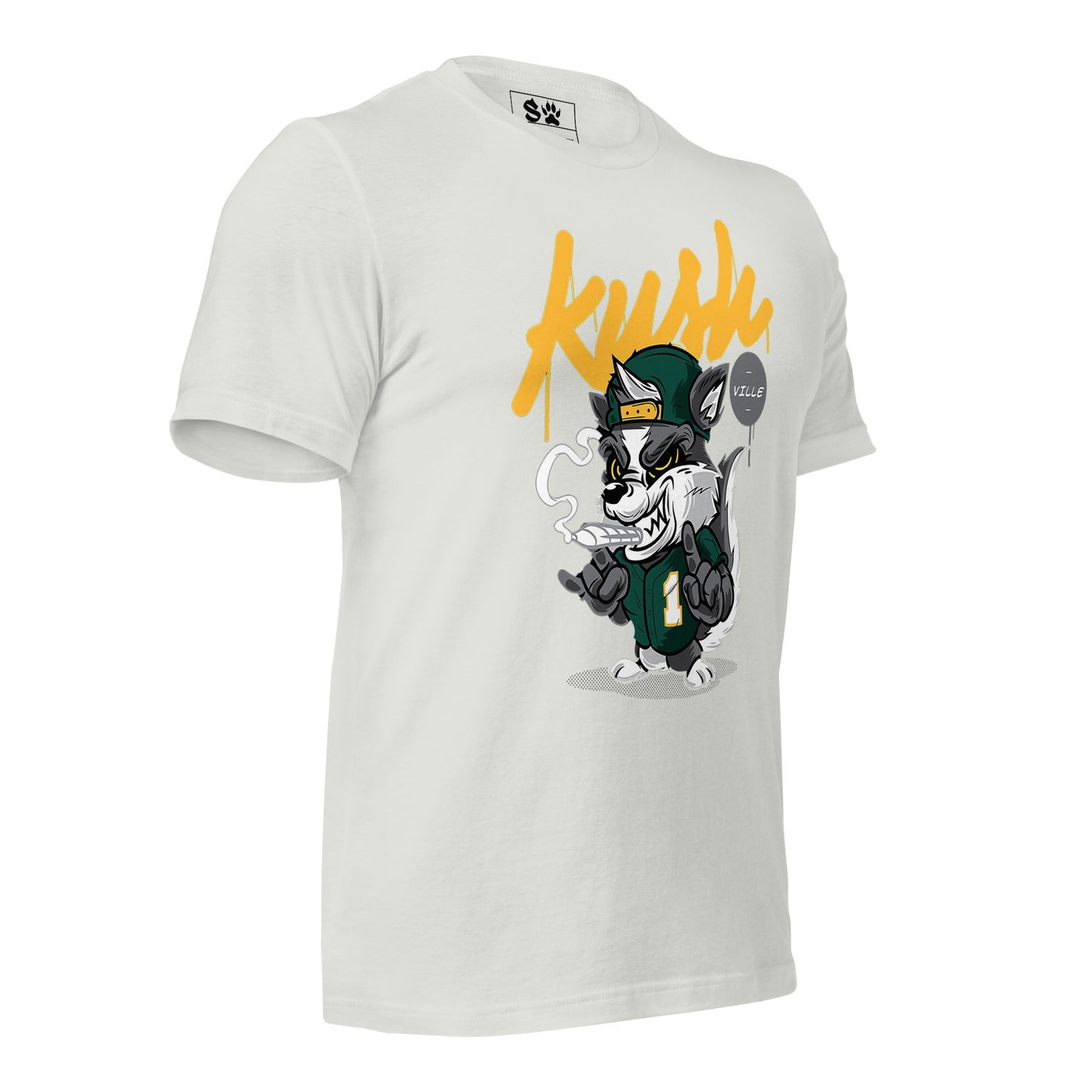 Kush Smoking Wolf Unisex t-shirt