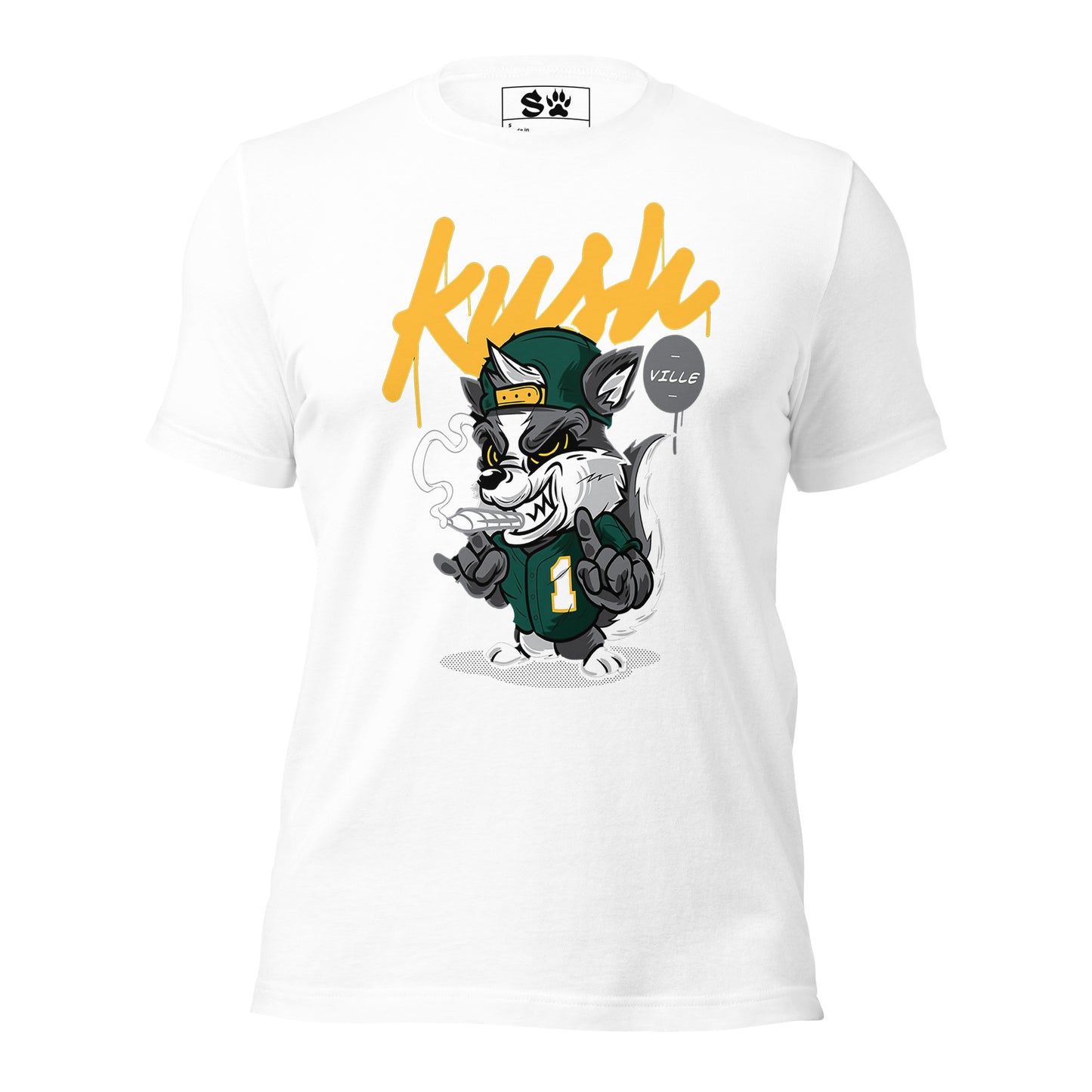 Kush Smoking Wolf Unisex t-shirt