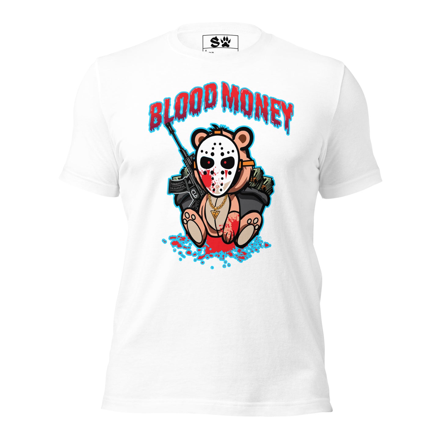 Blood Money Masked Bear Unisex t-shirt