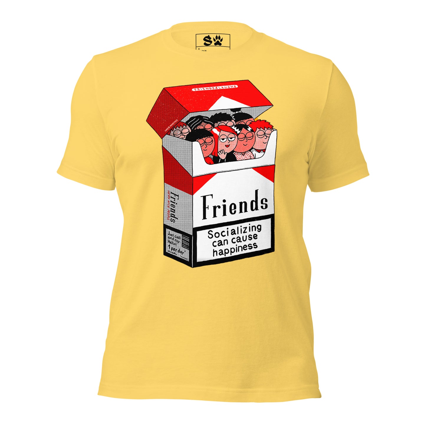 Friends Socializing can cause Happiness Unisex t-shirt