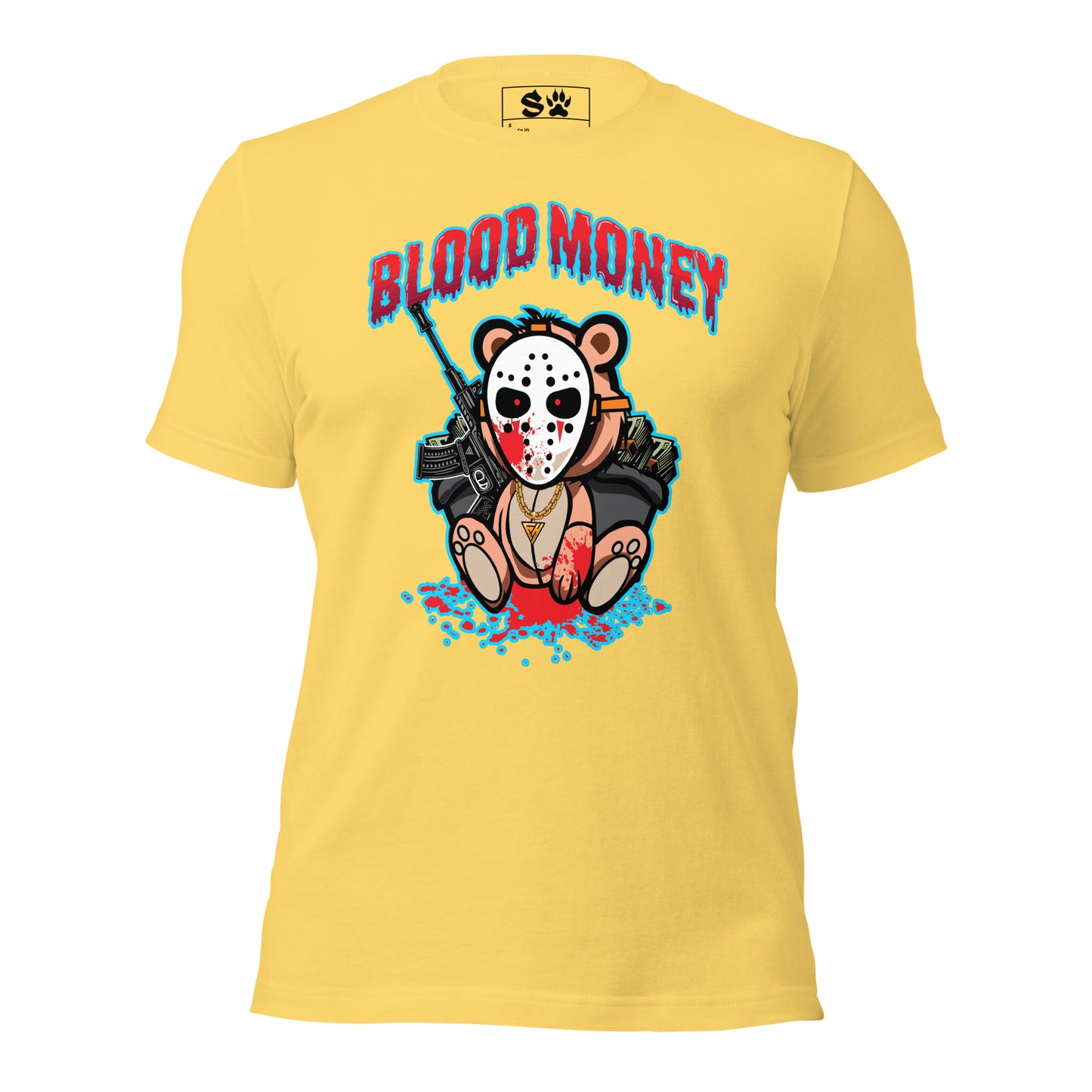 Blood Money Masked Bear Unisex t-shirt